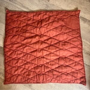 West Elm Quilted Terracotta Euro Square Pillow Sham - 1